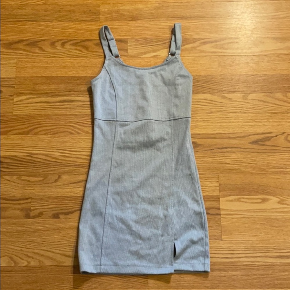 Form-Fitting Light Blue Dress